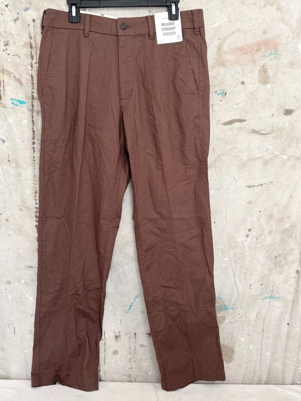 Abercrombie Linen-Blend Relaxed Straight Trouser - Picture 2 of 4